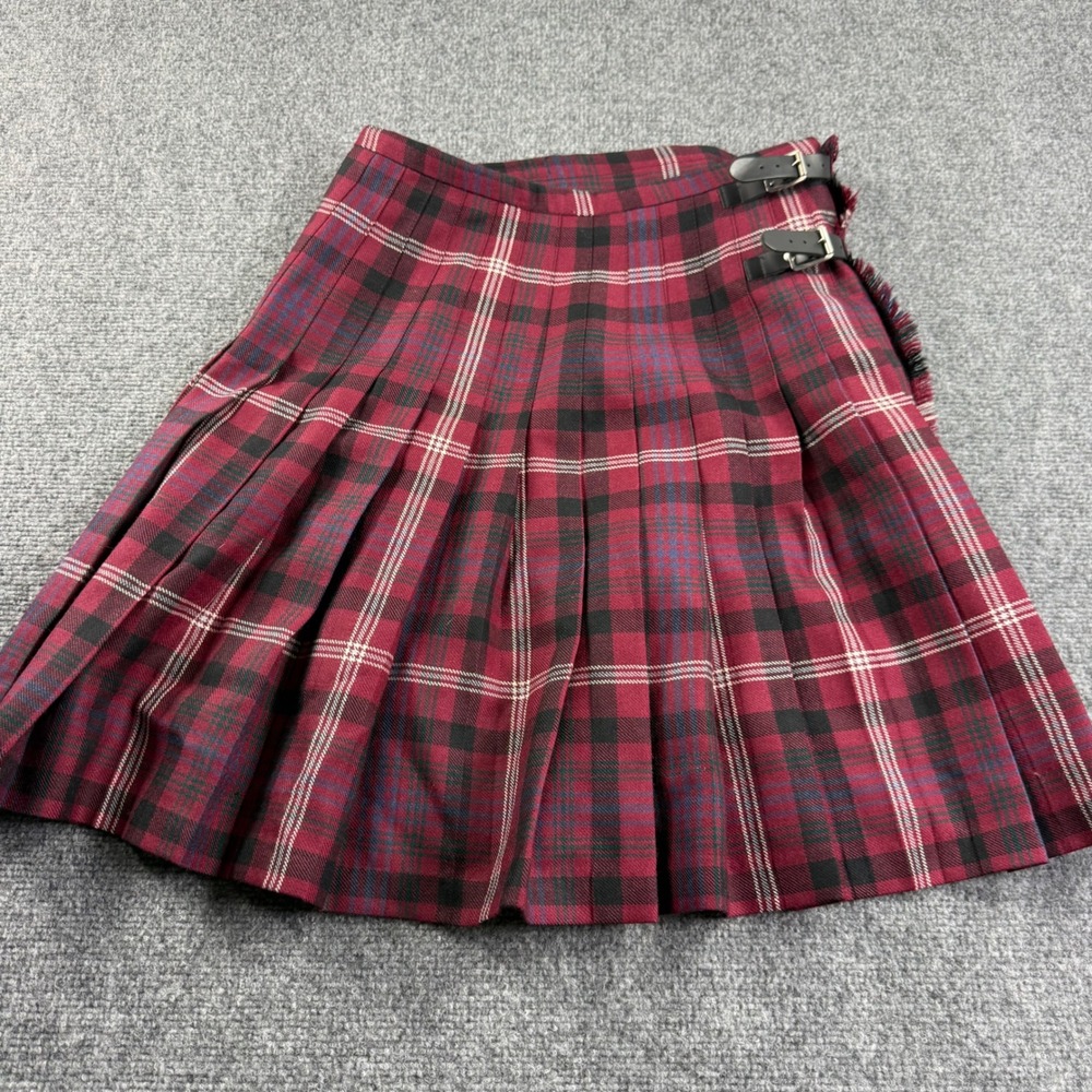 Geoffrey Tailor Tartan Plaid Wool Kilt Skirt 33" Waist Scotland Women's